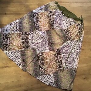 Boho pretty cotton skirt medium size with drawstring